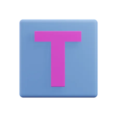 Buchstaben t  3D Icon