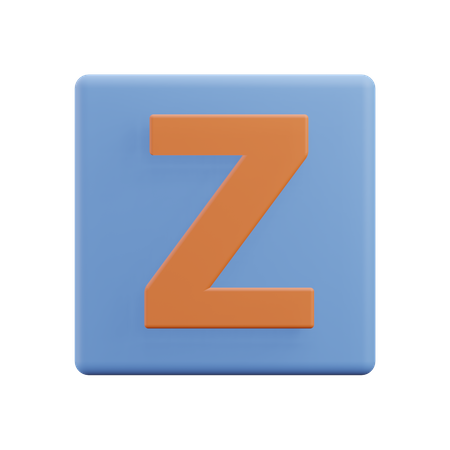 Buchstaben Z  3D Icon