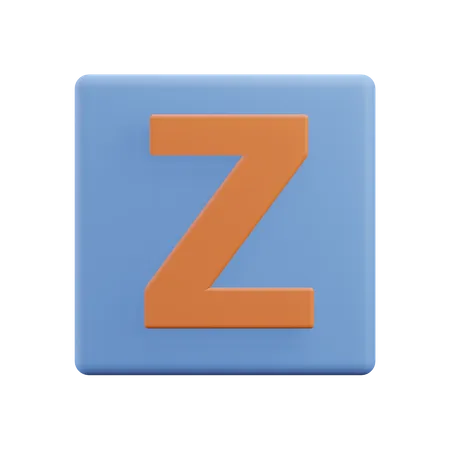 Buchstaben Z  3D Icon