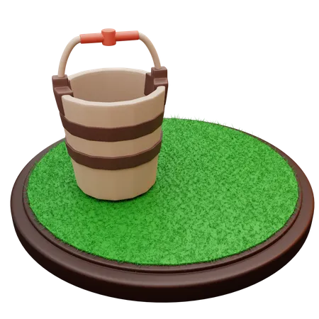 Bucket  3D Illustration