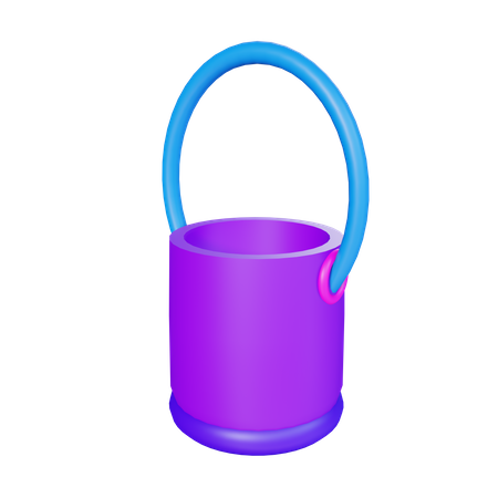 Bucket 3D Illustration
