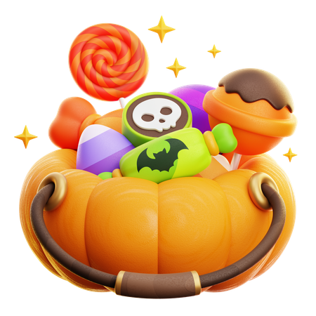 BUCKET CANDIES  3D Icon