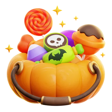 Bucket Candies  3D Icon