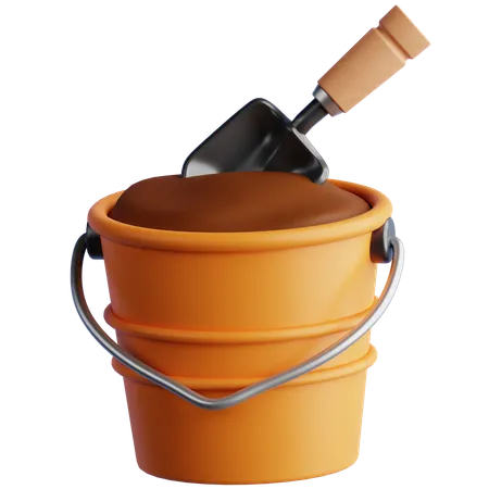 Bucket Fertilizer 3 D Icon 3D Icon