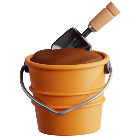 Bucket Fertilizer  3D Icon