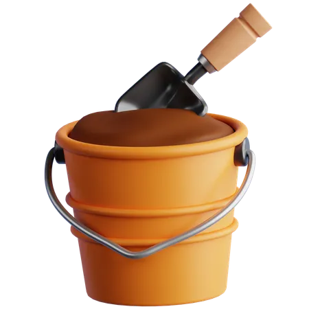 Bucket Fertilizer  3D Icon