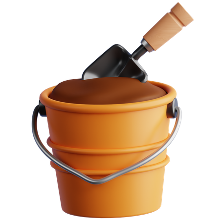 Bucket Fertilizer  3D Icon