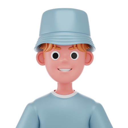 Bucket Hat Man  3D Icon