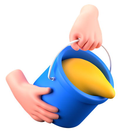 Bucket Of Paint  3D Icon