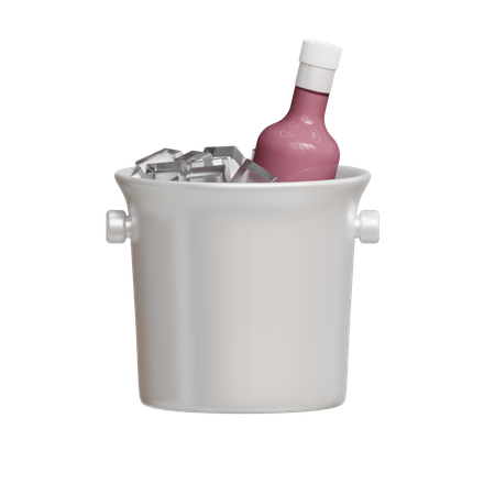Bucket Of Wine 3D Icon