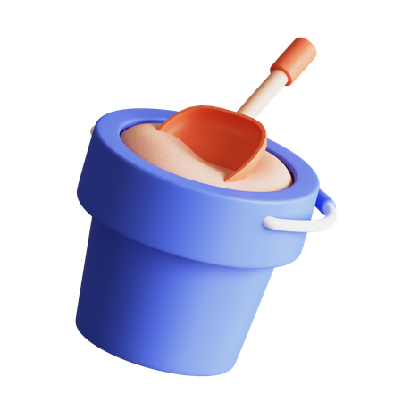 バケツ砂  3D Icon