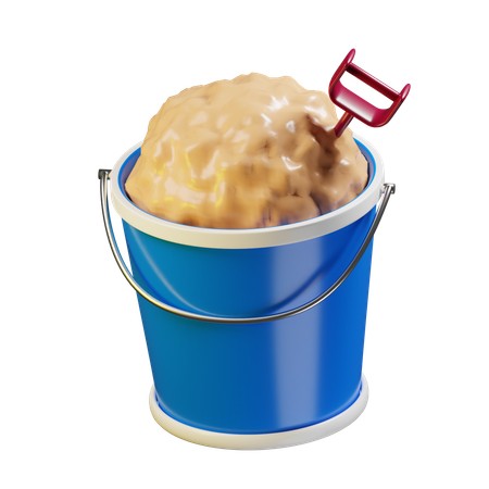 Bucket Sand  3D Icon
