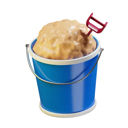 Bucket Sand  3D Icon