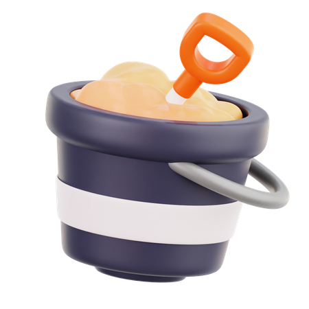 Bucket Sand  3D Icon