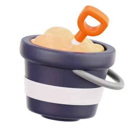 Bucket Sand  3D Icon