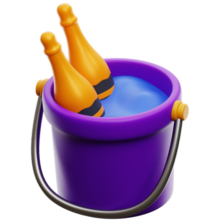 Bucket Wine  3D Icon