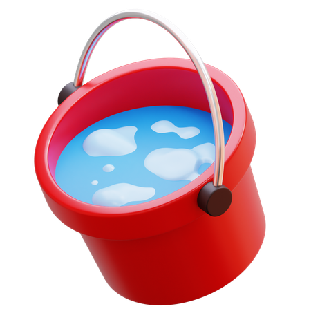 Bucket With Water  3D Icon
