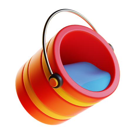 Bucket with water  3D Icon