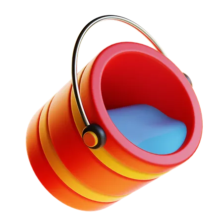 Bucket with water  3D Icon