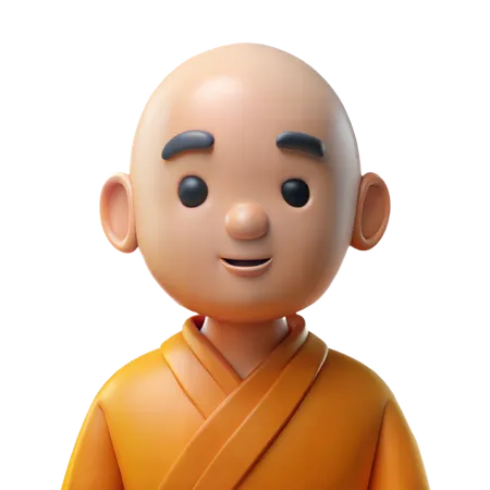 Buddhist Monk  3D Icon