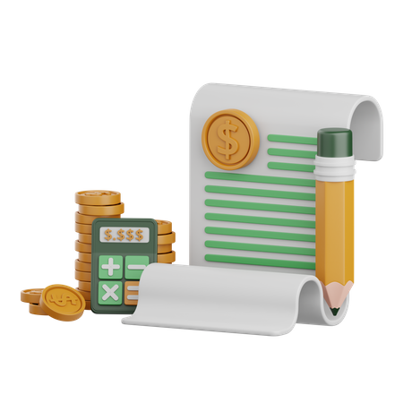 Budget Accounting  3D Icon
