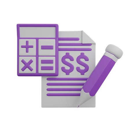 Budget Accounting  3D Icon