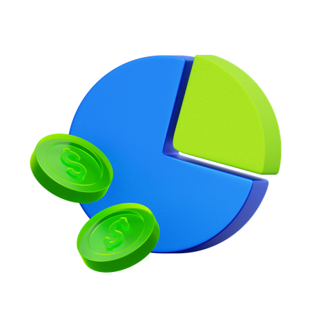 Budget Allocation Pie Chart  3D Icon