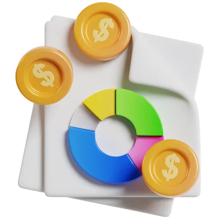 Budget Allocation Visualization  3D Icon