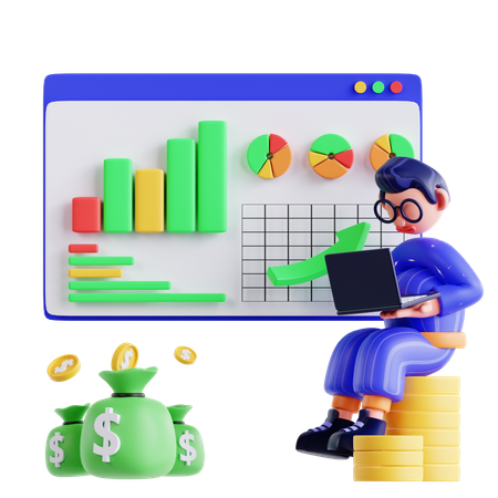 Budget Analyst  3D Illustration