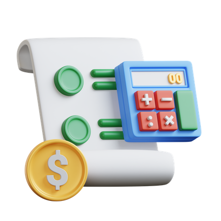 Calcul budgétaire  3D Icon