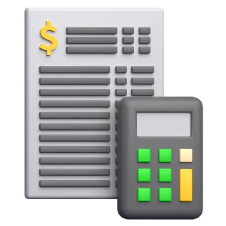 Budget Calculating  3D Icon
