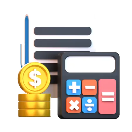 Budget calculation  3D Icon