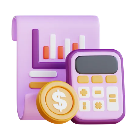 3 D Accounting Illustration 3D Icon