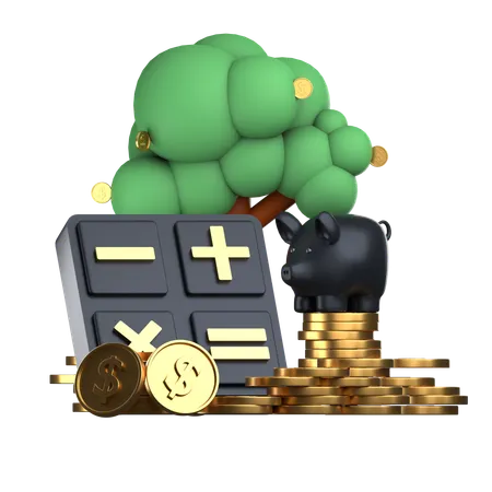 Budget Calculation  3D Icon