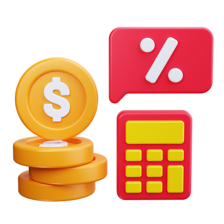 Budget Calculation  3D Icon