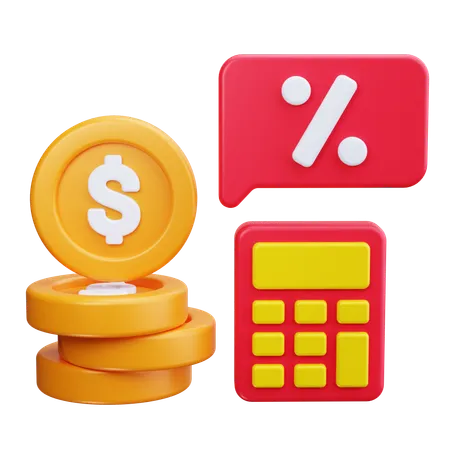 Budget Calculation  3D Icon