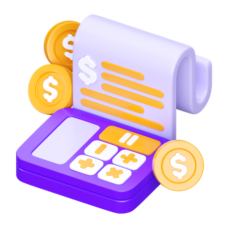 Budget Calculation  3D Icon