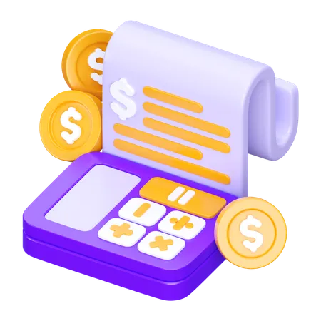 Budget Calculation  3D Icon