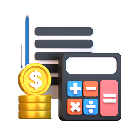 Budget calculation  3D Icon