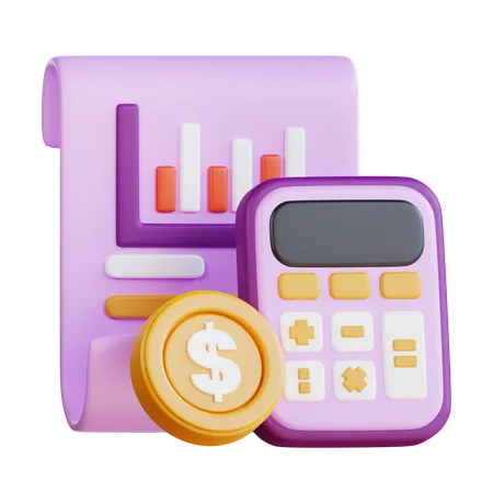 Budget Calculation  3D Icon