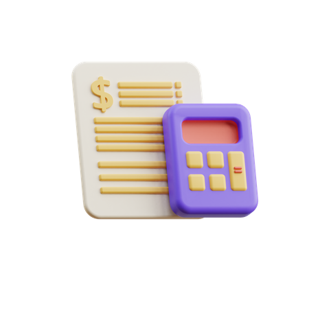 Budget calculation  3D Icon