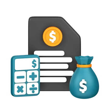 Budget Calculation  3D Icon