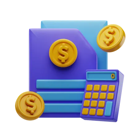 Budget Calculation  3D Icon