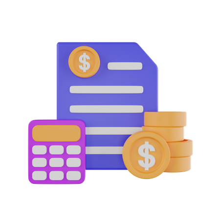 Budget Calculation  3D Icon