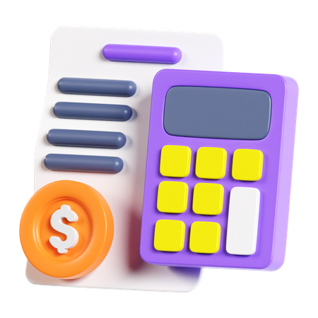 Budget Calculation  3D Icon