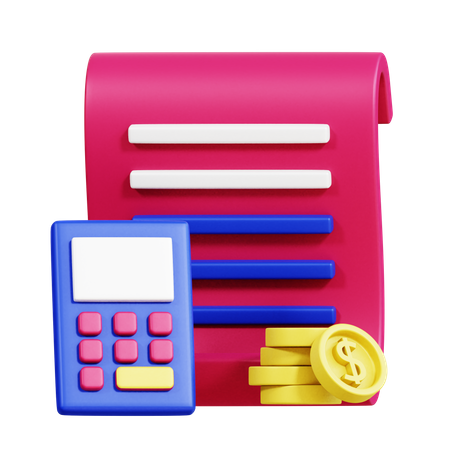 Budget Calculation  3D Icon