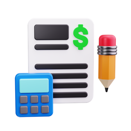 Budget Calculation  3D Icon