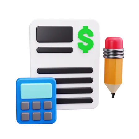 Budget Calculation  3D Icon