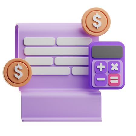Budget Calculation  3D Icon