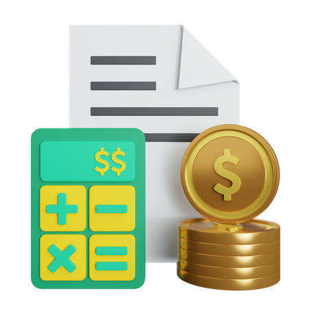 Budget Calculation  3D Icon